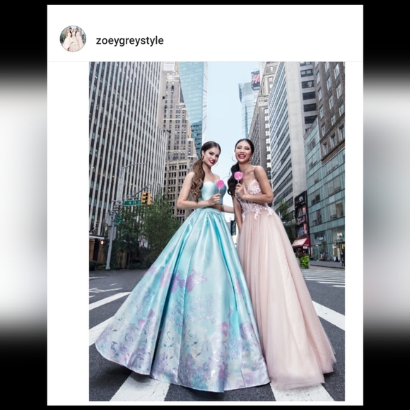 Zoey Grey Size 12 Graduation/Prom Gown - Picture 12 of 13